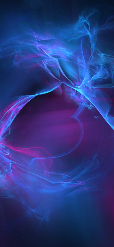 Fond d'écran iPhone Blue Nebula Digital Art Energy Flame Plasma Space