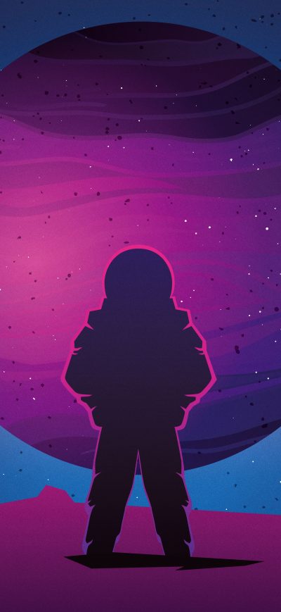 Fond d'écran Astronaut Minimalist sur iPhone