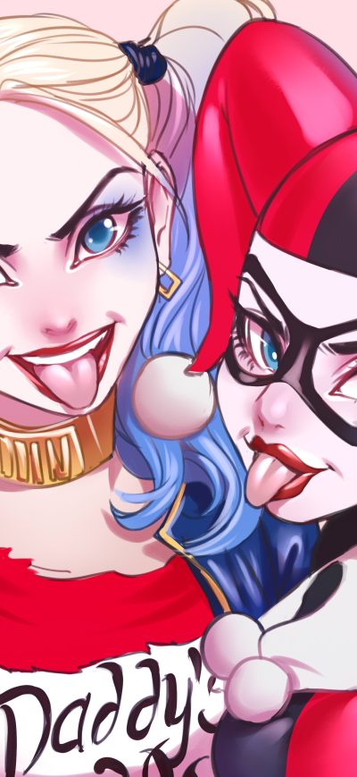 Fond d'écran Artwork Harley Quinn sur iPhone