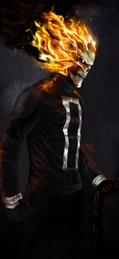 Fond d'écran iPhone Ghost Rider 4k Art