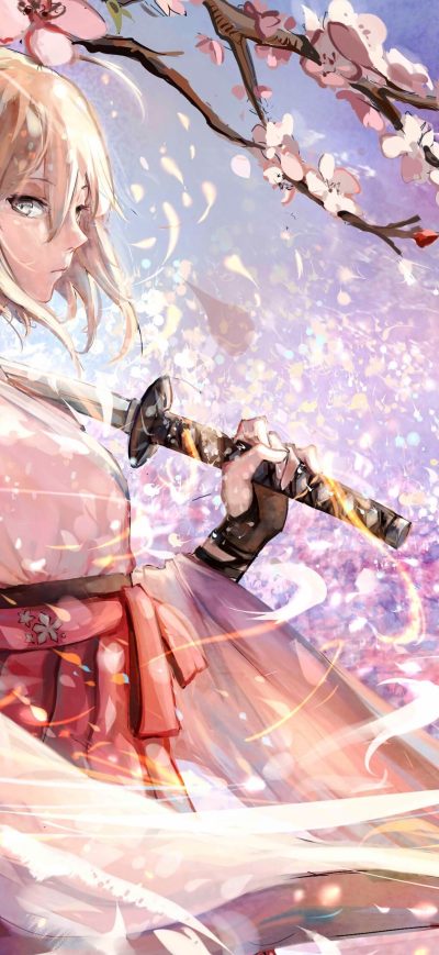 Fond d'écran iPhone Fate Grand Order Anime Girl With Sword 4k
