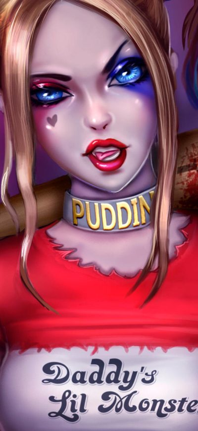 Fond d'écran Harley Quinn Arts 2019 sur iPhone