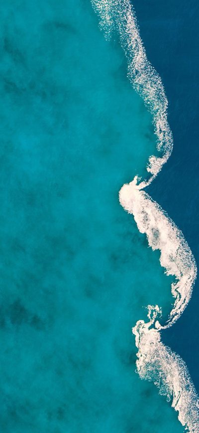 Fond d'écran iPhone Aerial Blue Ocean