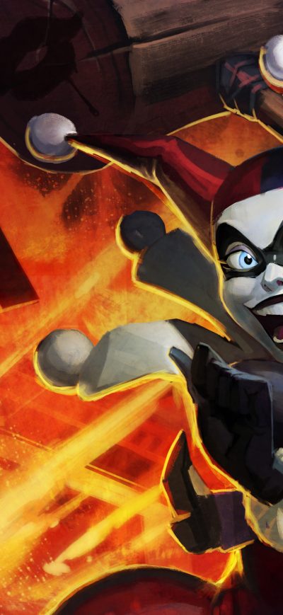 Fond d'écran Harley Quinn Joker Artwork 4k sur iPhone