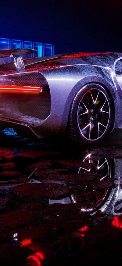 Fond d'écran iPhone Wet Bugatti Chiron