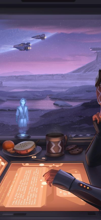 Fond d'écran iPhone Ahsoka Tano Star Wars Lofi