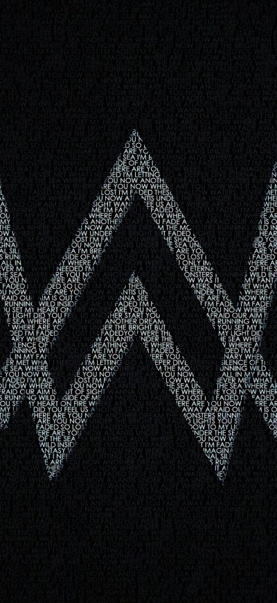 Fond d'écran iPhone Alan Walker Typography 4k