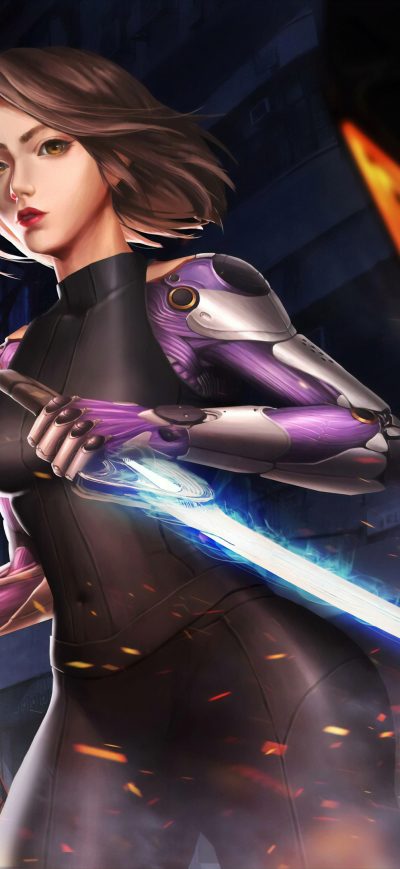 Fond d'écran iPhone Alita Battle Angel New Art
