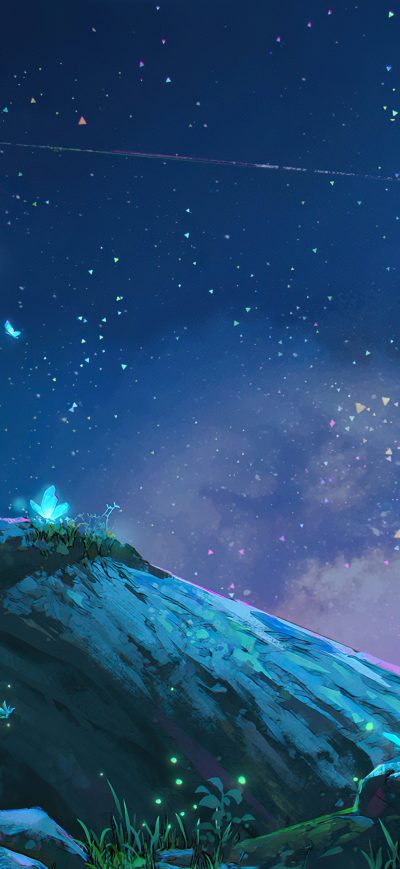 Fond d'écran iPhone Guy And His Dog Stargazing 4k