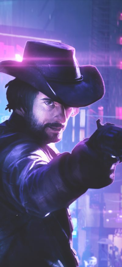Fond d'écran iPhone Cyberpunk Cowboy