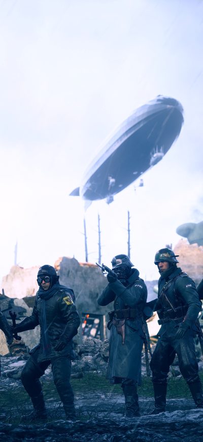 Fond d'écran iPhone Battlefield 1 Soldiers Zeppelin Army Guns 4k