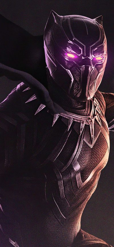 Fond d'écran iPhone Black Panther Purple Eyes