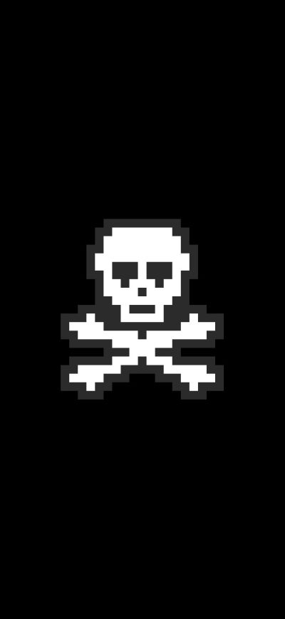Fond d'écran iPhone Skull And Bones Minimalism