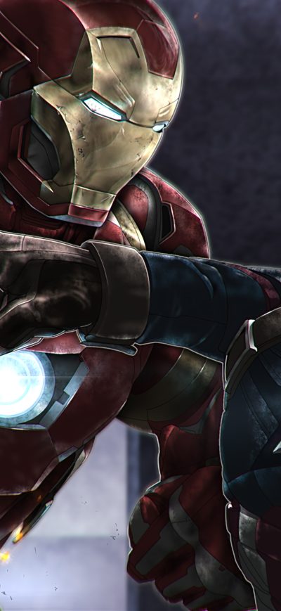 Fond d'écran iPhone Captain America Vs Iron Man 4k 2020