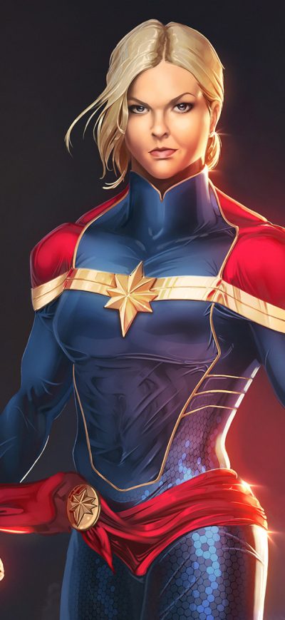 Fond d'écran iPhone Captain Marvel Artworks
