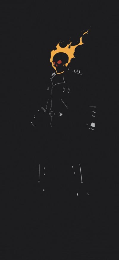 Fond d'écran iPhone Ghost Rider Minimalism