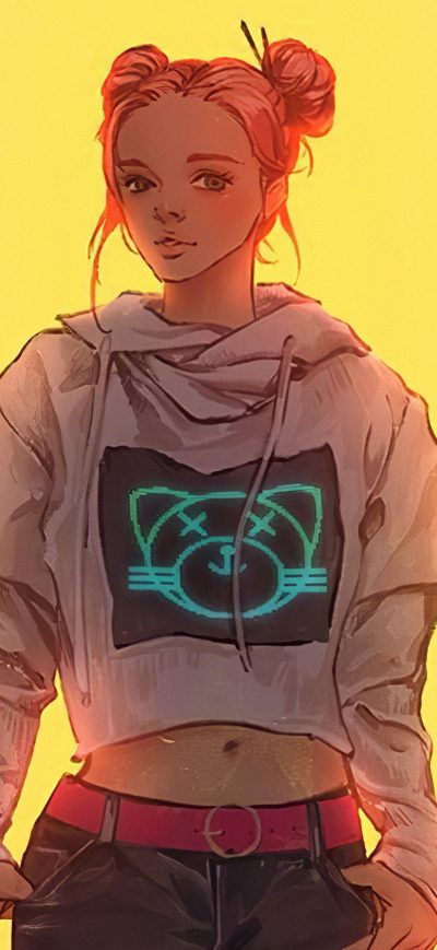 Fond d'écran iPhone Baby Girl Cyberpunk