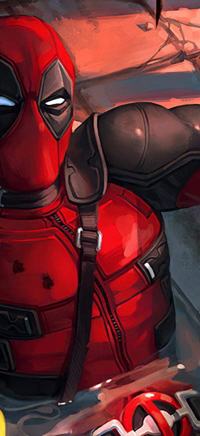 Fond d'écran iPhone Deadpool In Tub