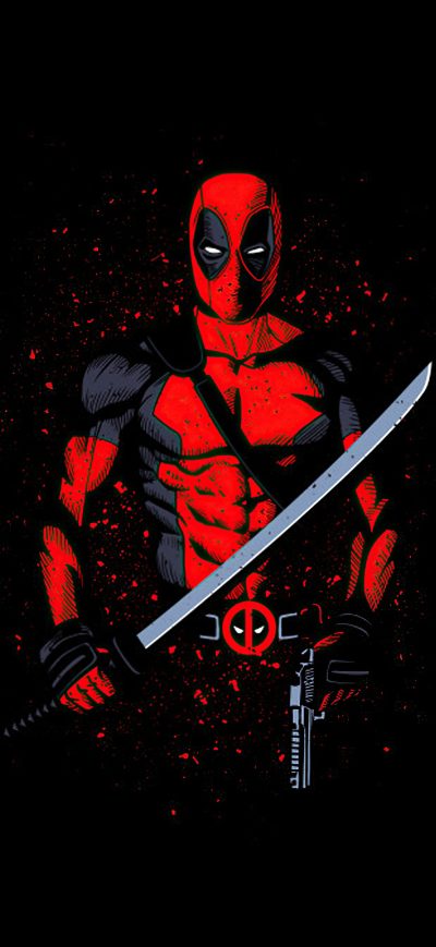 Fond d'écran iPhone 4k Deadpool Minimalism 2020