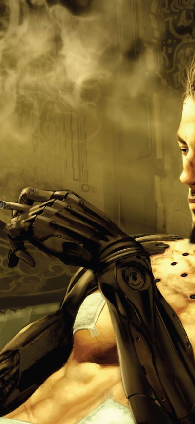Fond d'écran iPhone Deus Ex Manking Divided Smoking And Chill 5k