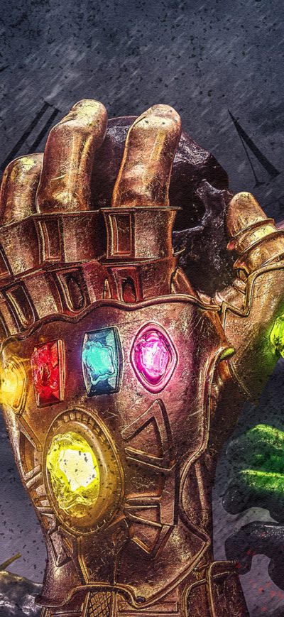 Fond d'écran Infinity Gauntlet 4k sur iPhone