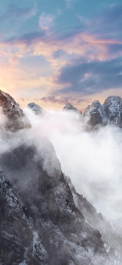 Fond d'écran iPhone Sunrise In The Dolomites 5k