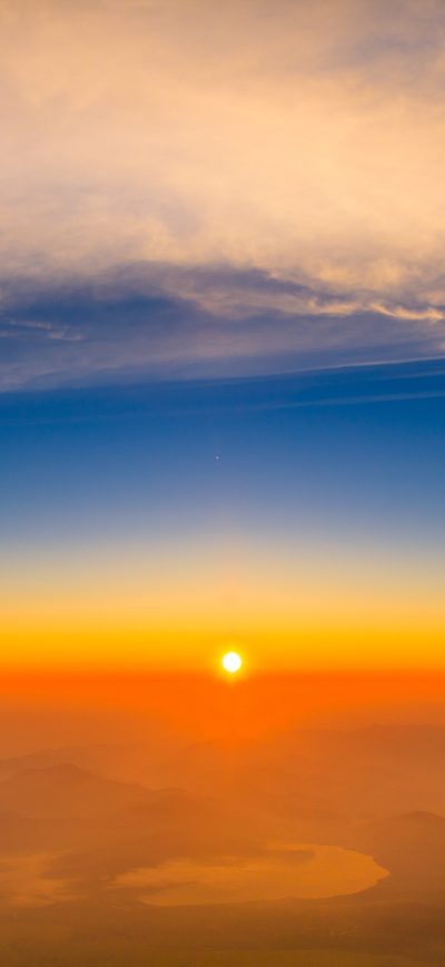 Fond d'écran iPhone Sunset View From The Top Of Mountain 5k