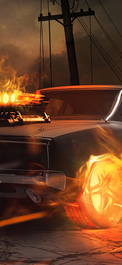 Fond d'écran iPhone Ghost Rider With Car