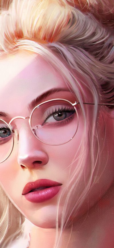 Fond d'écran iPhone Girl With Glasses Artistic Portrait 4k