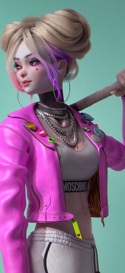 Fond d'écran Harley Quinn 2020 Artwork 4k sur iPhone