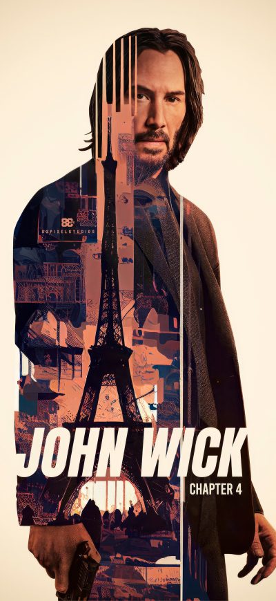 Fond d'écran iPhone John Wick Chapter 4 Minimal 5k