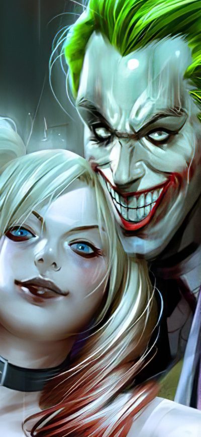 Fond d'écran Joker Harley Quinn Artwork sur iPhone