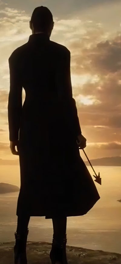 Fond d'écran iPhone Wonder Woman With Arrow In Hand Silhouette 4k