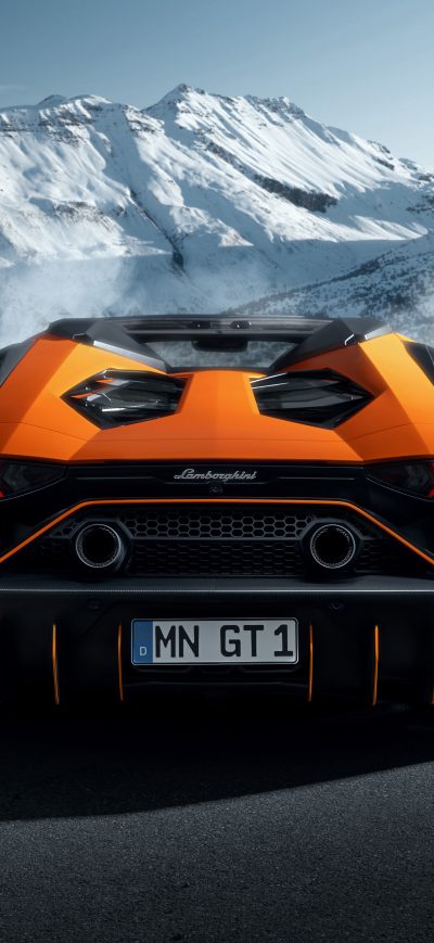 Fond d'écran iPhone Novitec Lamborghini Aventador Ultimae Roadster Rear Look 10k