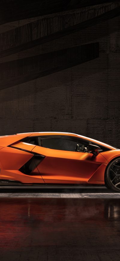 Fond d'écran iPhone 2023 Lamborghini Revuelto Side View 10k