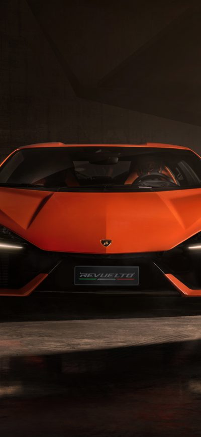 Fond d'écran iPhone 2023 Lamborghini Revuelto Front Look