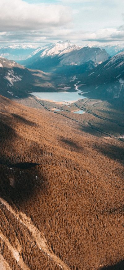 Fond d'écran iPhone Drone View Landscape Mountains Top View
