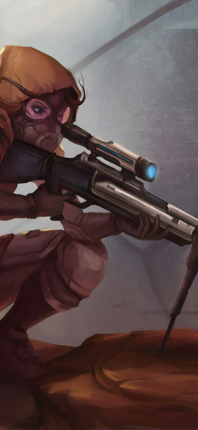 Fond d'écran iPhone Sniper Girl Art 4k