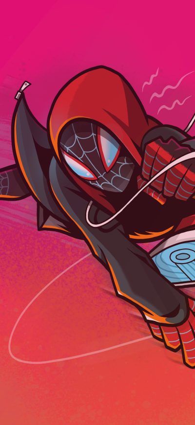 Fond d'écran iPhone Spiderman Miles Morales Illustration