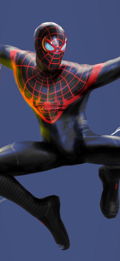 Fond d'écran iPhone Spider Man Miles Morales Marvel 4k