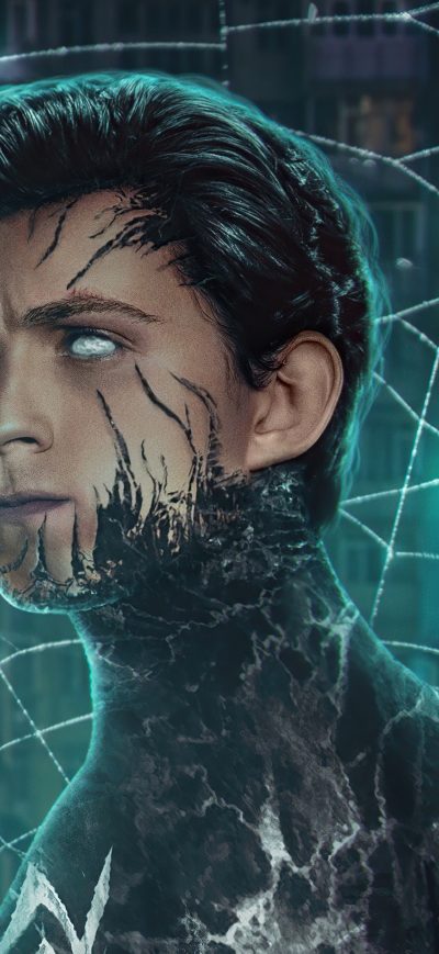 Fond d'écran iPhone Symbiote Tom Spiderman 5k