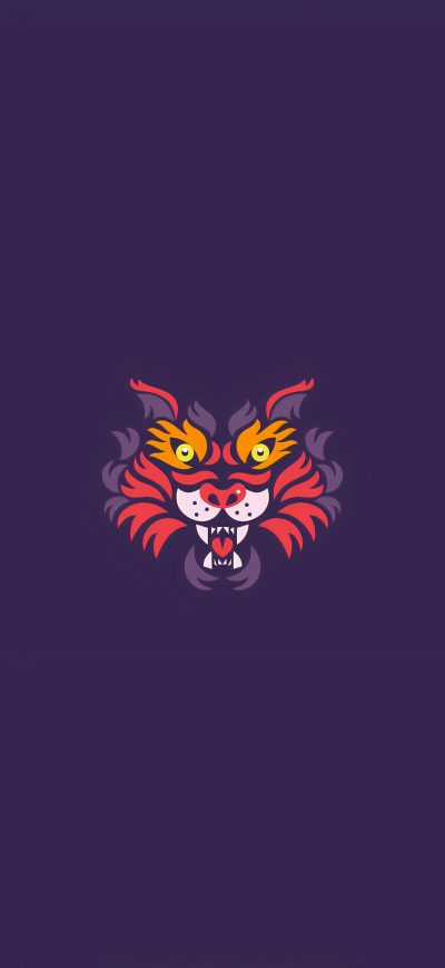 Fond d'écran iPhone Tiger Minimal 4k