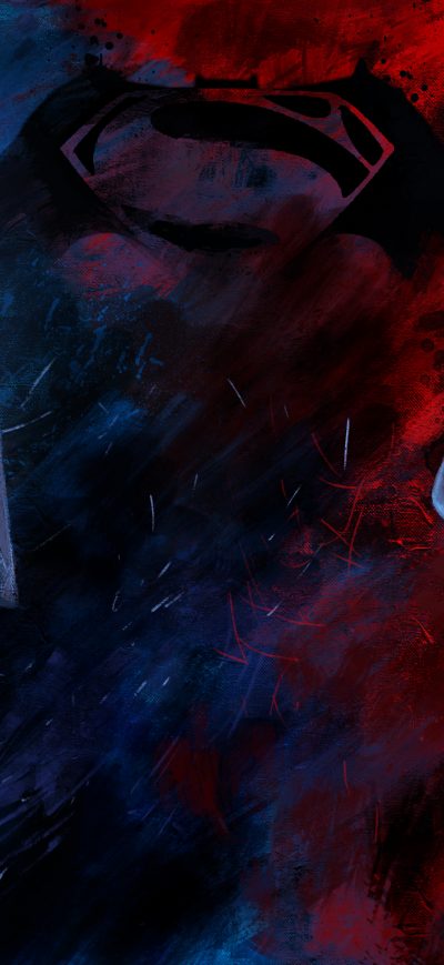 Fond d'écran iPhone Batman Vs Superman Paint Artwork 5k