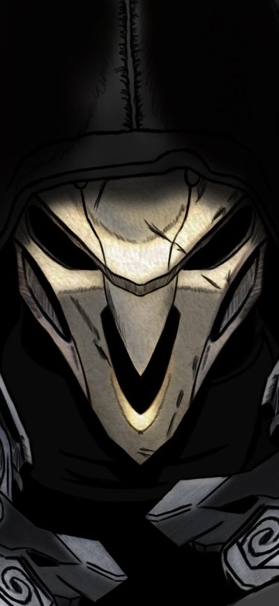 Fond d'écran iPhone Reaper Overwatch Art 4k