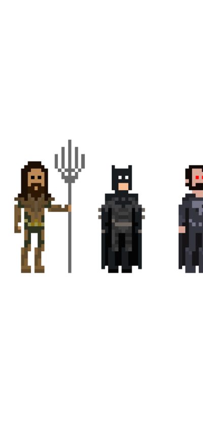 Fond d'écran iPhone Justice League 8 BIT Artwork