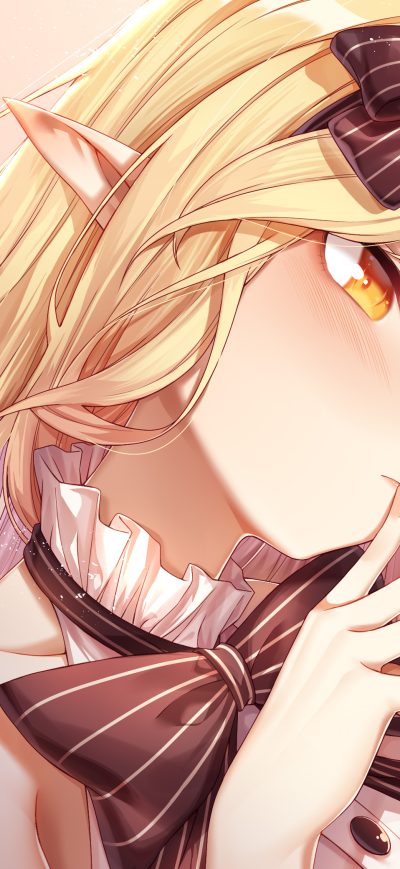Fond d'écran iPhone Yellow Eyes Long Hair Anime Girl