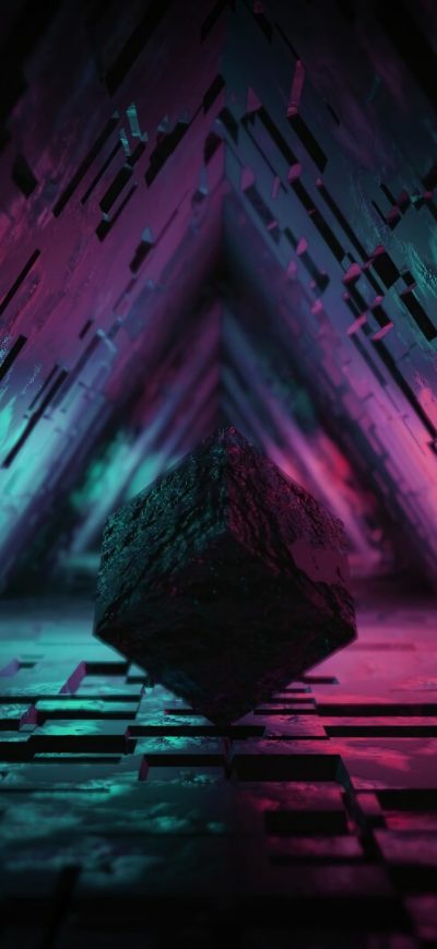 Fond d'écran iPhone Digital Cave 3d Triangle 4k