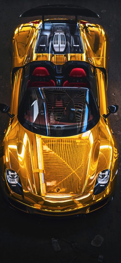 Fond d'écran iPhone Porsche Spyder Gold