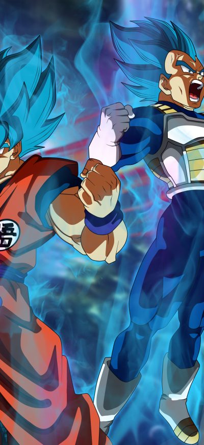 Fond d'écran iPhone Goku Vegeta Dragon Ball Super 5k