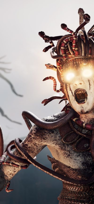 Fond d'écran iPhone Medusa Assassins Creed Odyssey 4k